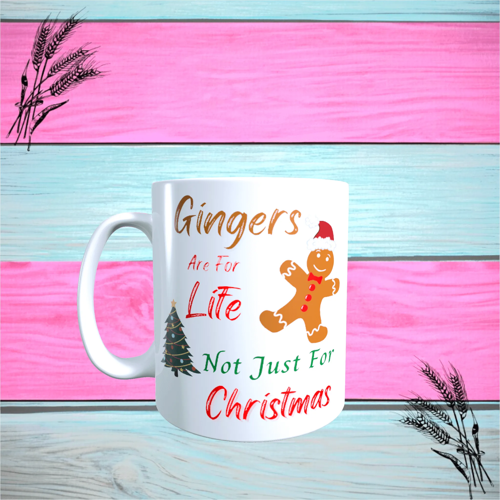 Novelty Christmas Gingers Fun Gift Mug, Great Quality, Free P P