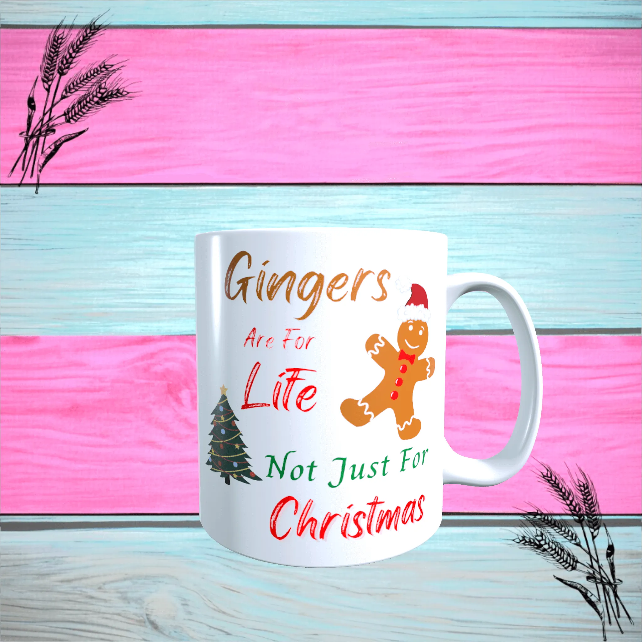 Novelty Christmas Gingers Fun Gift Mug, Great Quality, Free P P