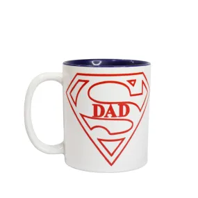 Novelty Coffee Mugs "Super Dad" for Dad Grandpa Step-Father Uncle, 11oz Cups