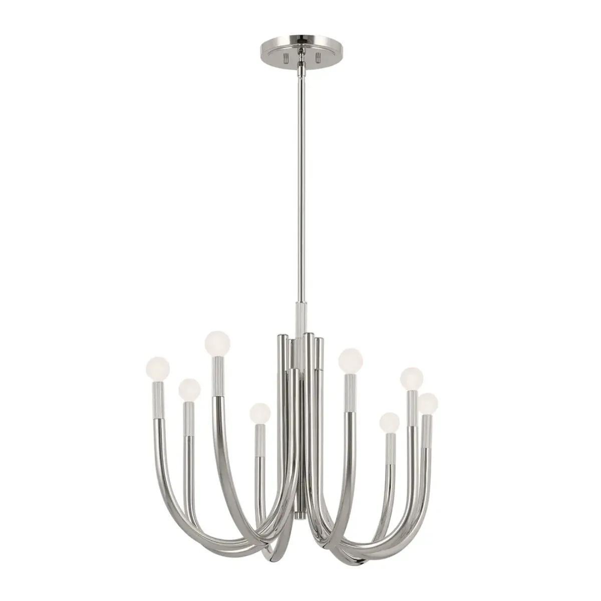 Odensa 46 in. 8 Lights Chandelier Polished Nickel Finish