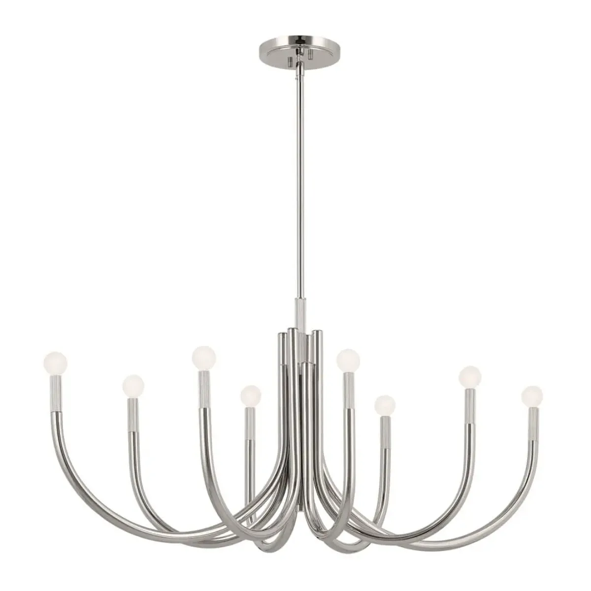 Odensa 46 in. 8 Lights Chandelier Polished Nickel Finish