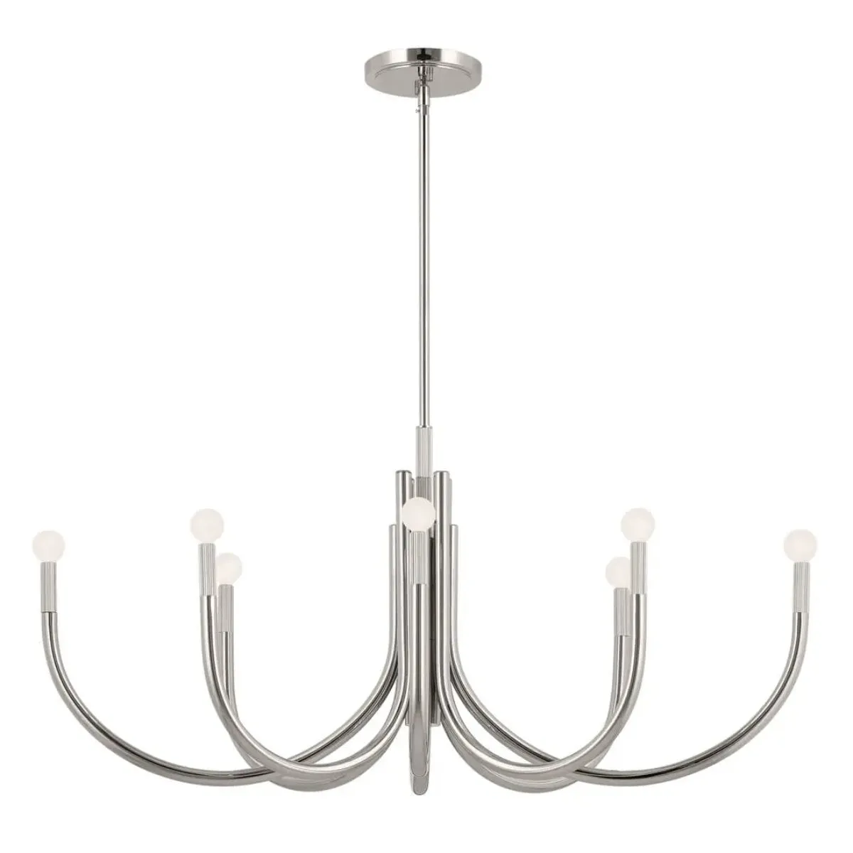 Odensa 46 in. 8 Lights Chandelier Polished Nickel Finish