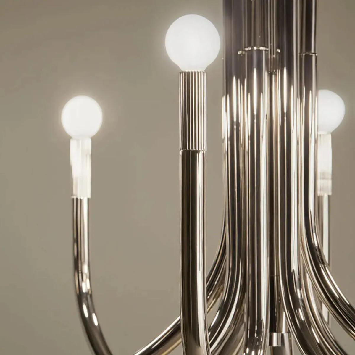 Odensa 46 in. 8 Lights Chandelier Polished Nickel Finish