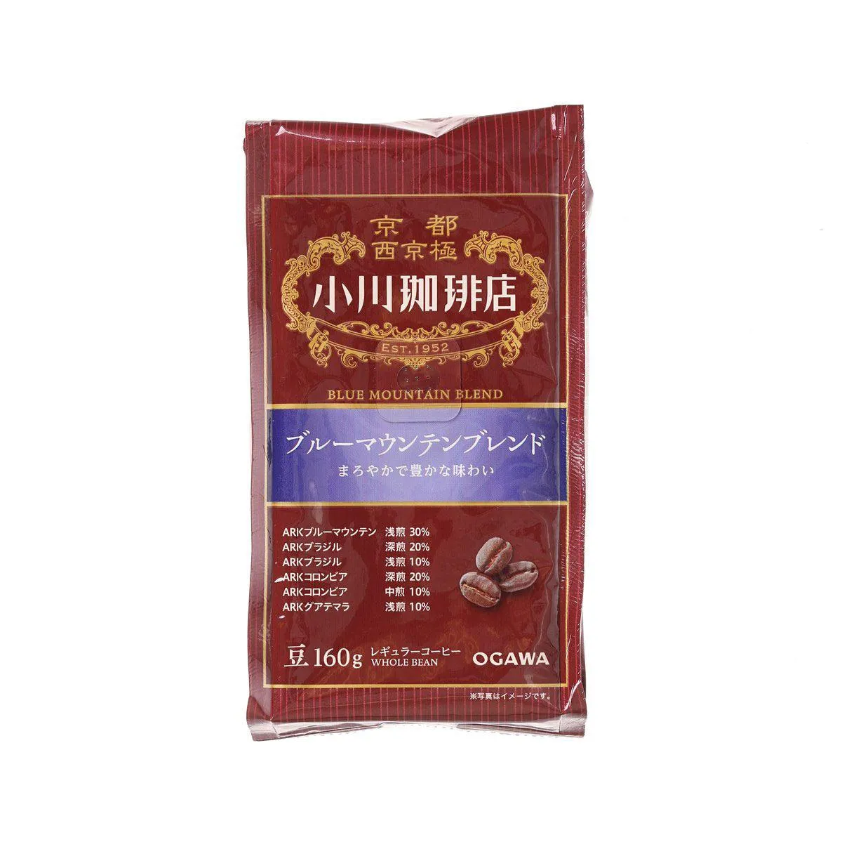 OGAWA COFFEE Blue Mountain Blend Whole Coffee Bean  (160g)