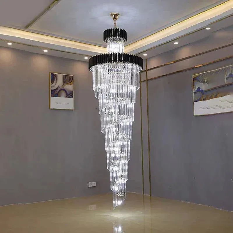 Onyx Multiple Tier Crystal Chandelier