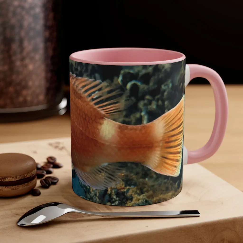 Orange Fish Accent Coffee Mug, 11oz