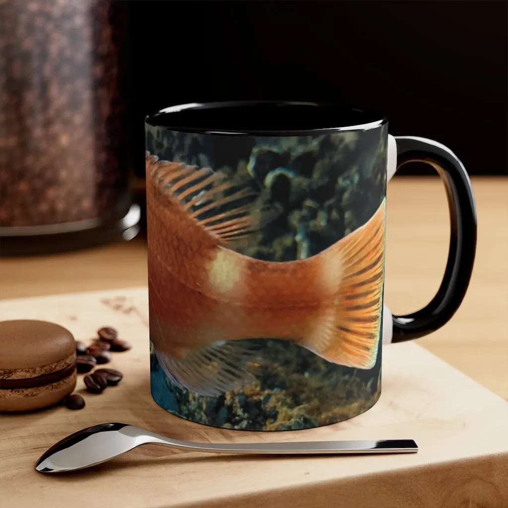 Orange Fish Accent Coffee Mug, 11oz