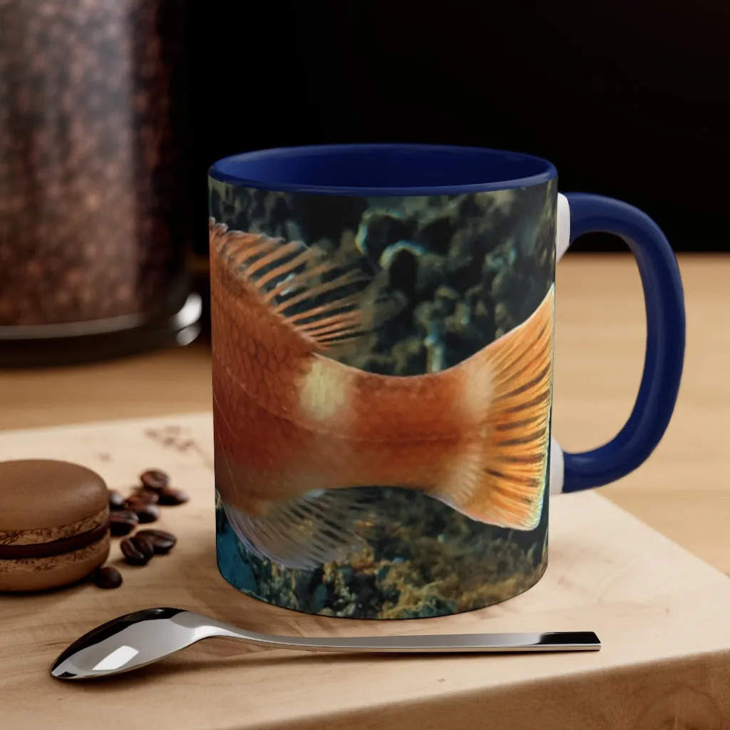 Orange Fish Accent Coffee Mug, 11oz