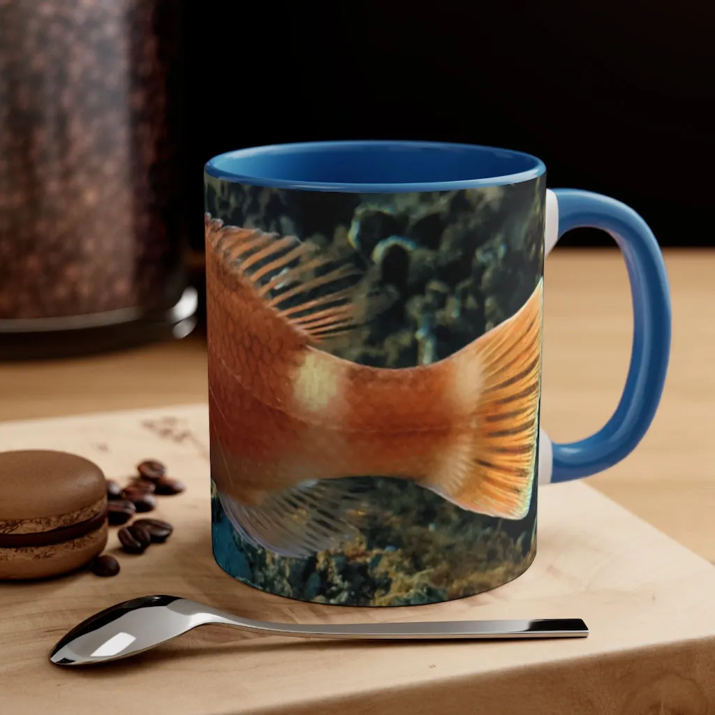 Orange Fish Accent Coffee Mug, 11oz