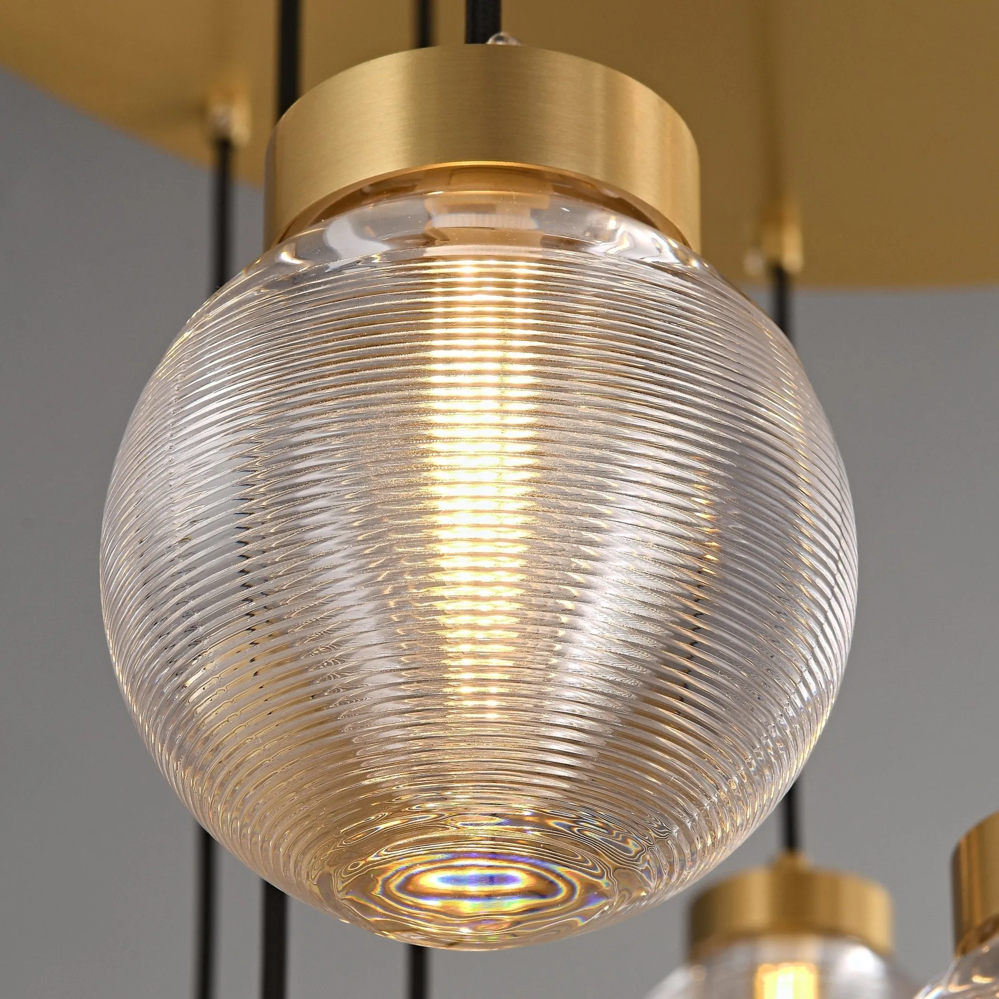 ORBIS Brass Cluster Chandelier