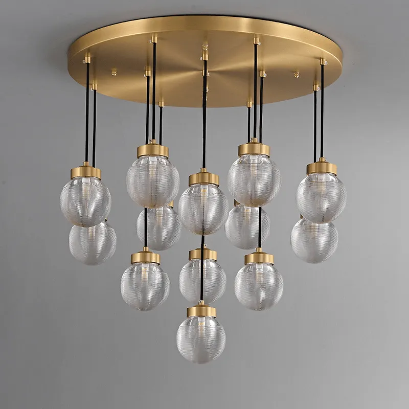 ORBIS Brass Cluster Chandelier