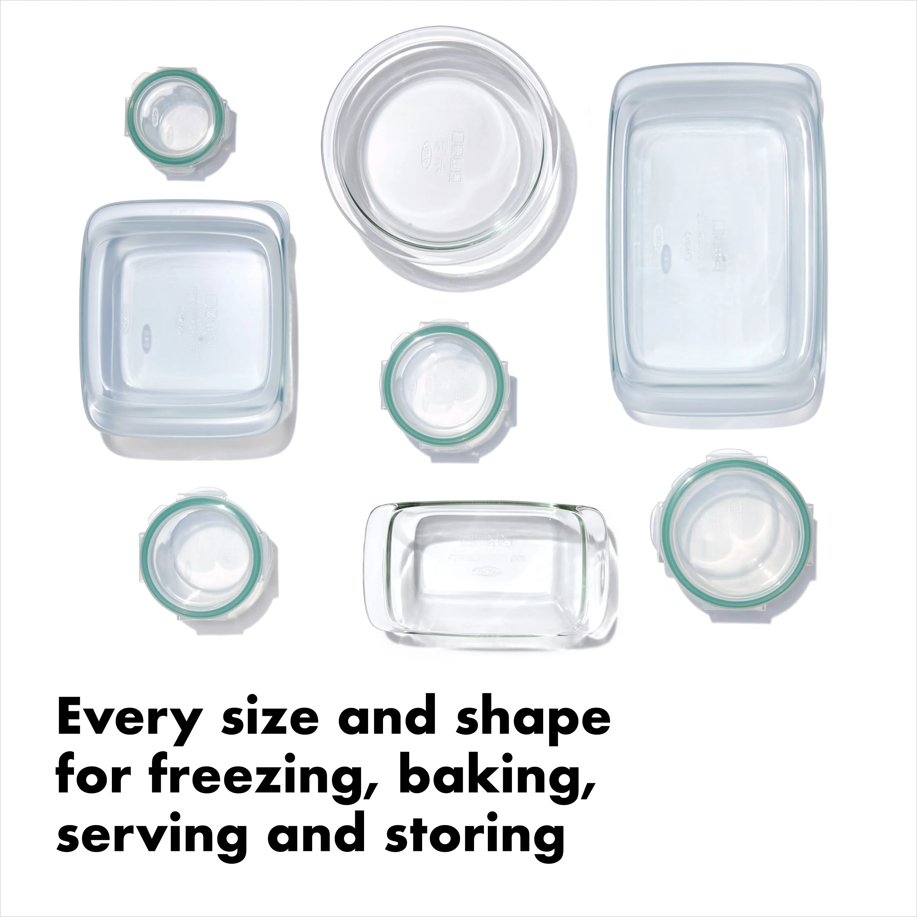 OXO GG 14 PC  GLASS BAKE, SERVE AND STORE SET