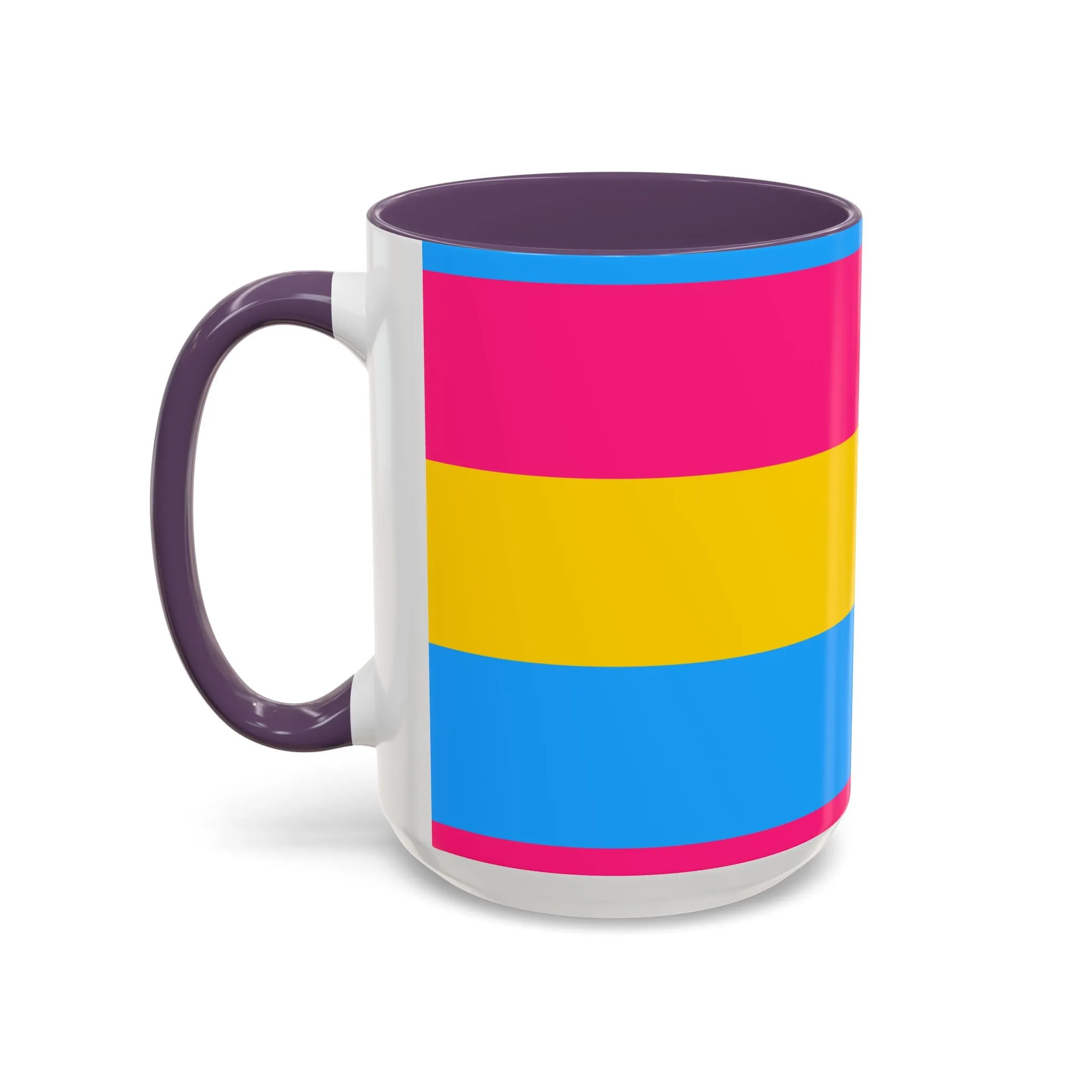 Pansexual Pride Colors Accent Coffee Mug - 11 & 15oz - Perfect for LGBTQ  Celebration