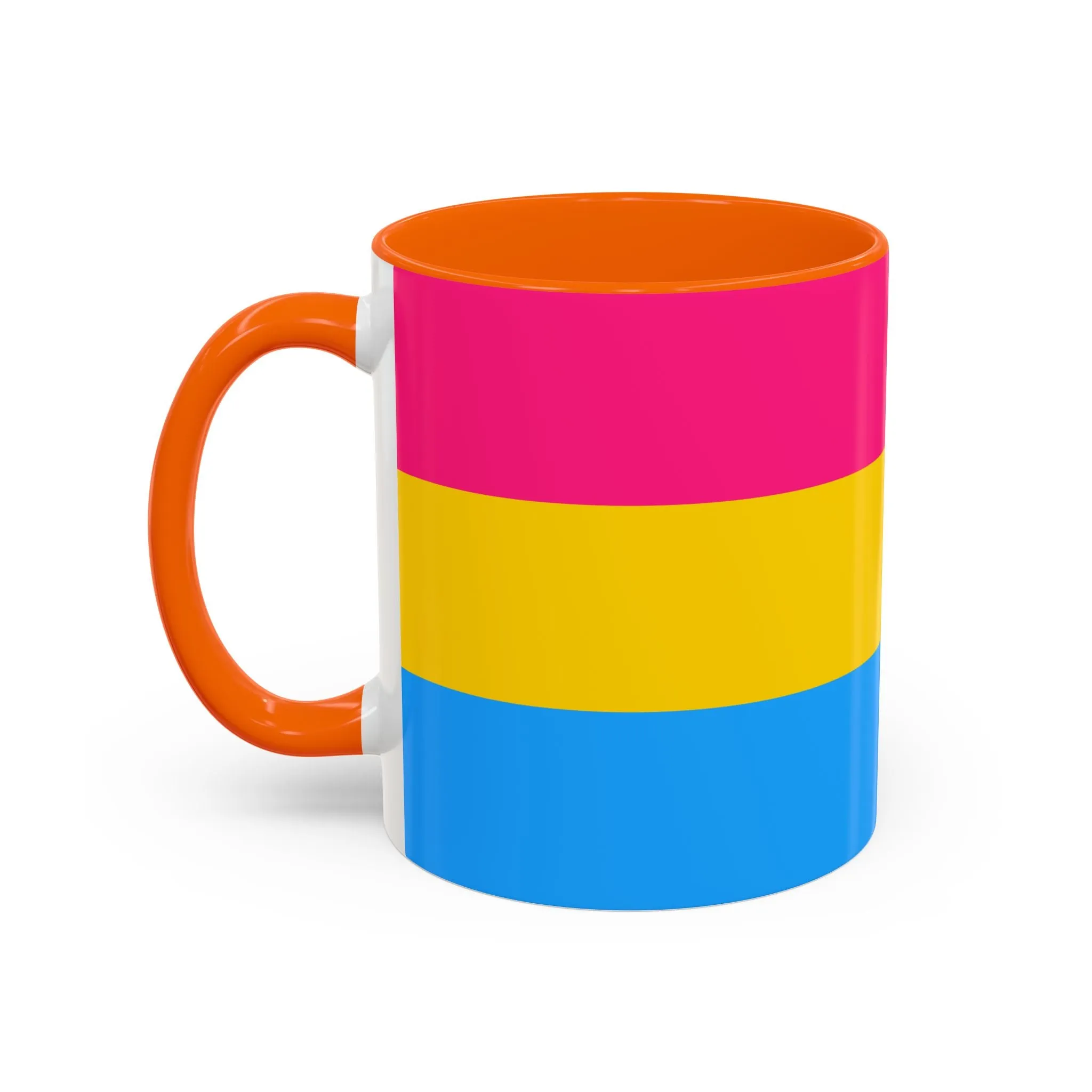 Pansexual Pride Colors Accent Coffee Mug - 11 & 15oz - Perfect for LGBTQ  Celebration