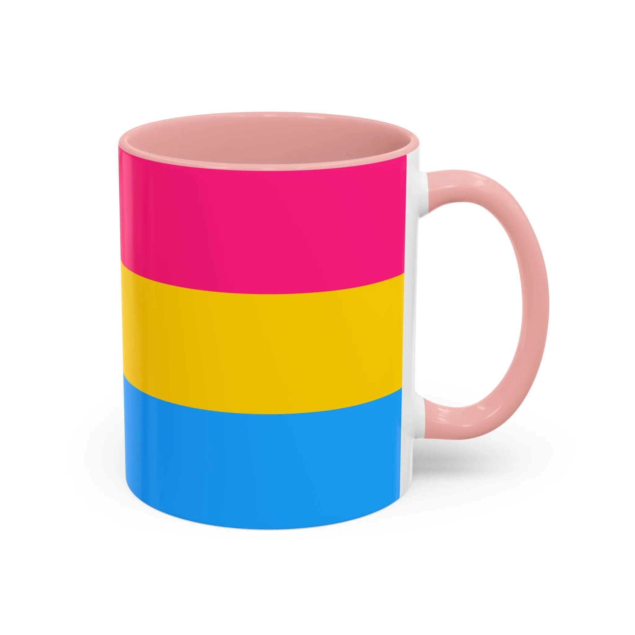 Pansexual Pride Colors Accent Coffee Mug - 11 & 15oz - Perfect for LGBTQ  Celebration