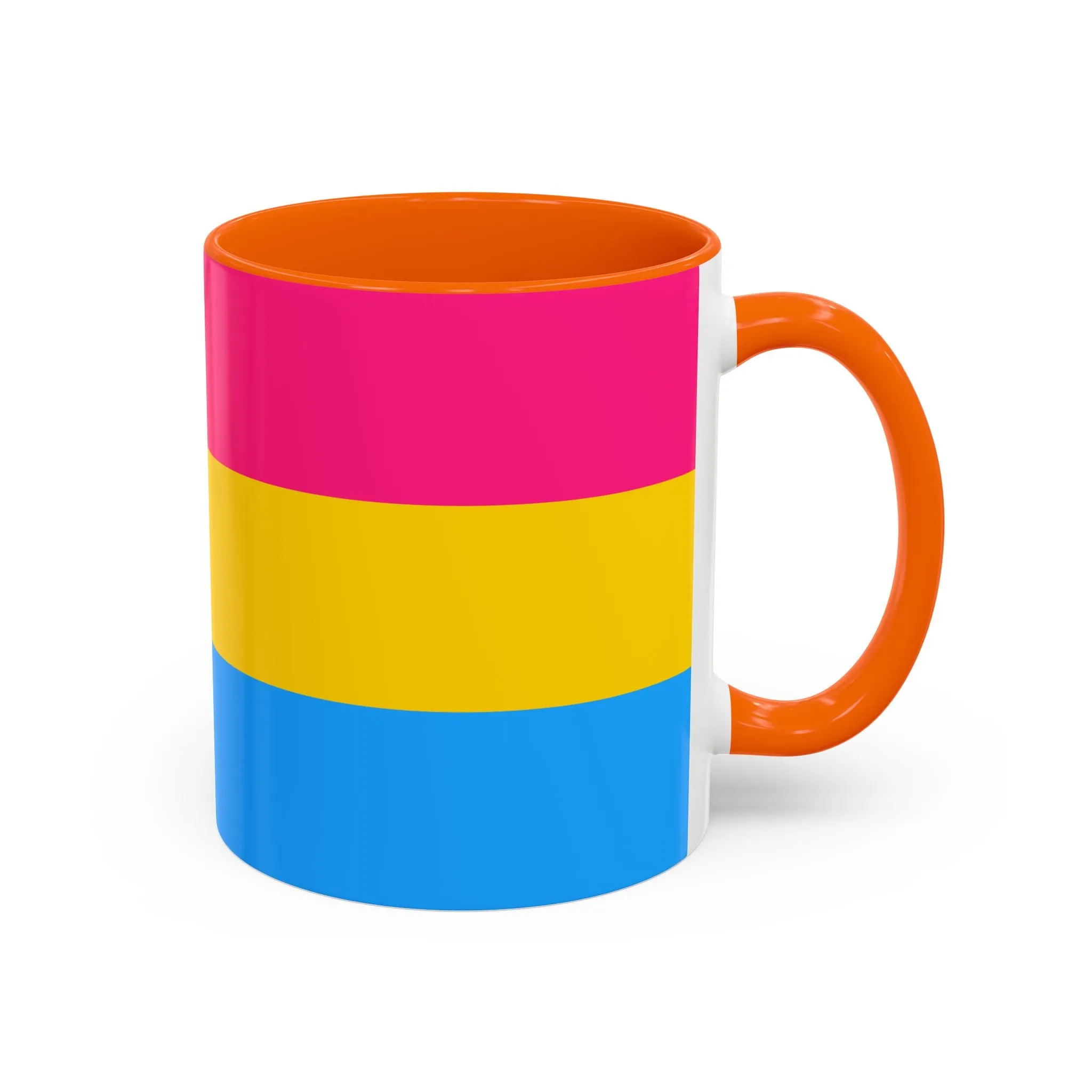 Pansexual Pride Colors Accent Coffee Mug - 11 & 15oz - Perfect for LGBTQ  Celebration