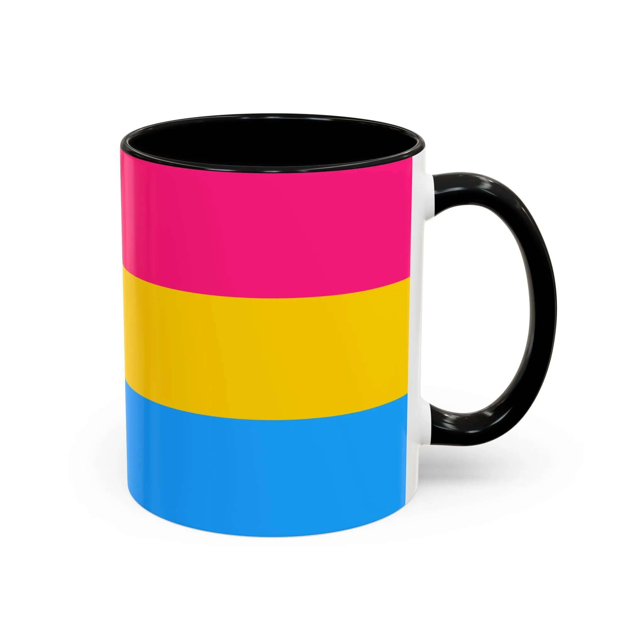 Pansexual Pride Colors Accent Coffee Mug - 11 & 15oz - Perfect for LGBTQ  Celebration