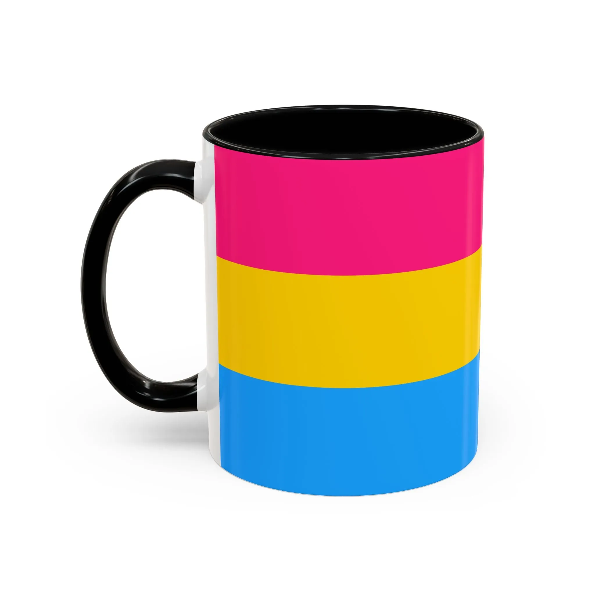 Pansexual Pride Colors Accent Coffee Mug - 11 & 15oz - Perfect for LGBTQ  Celebration