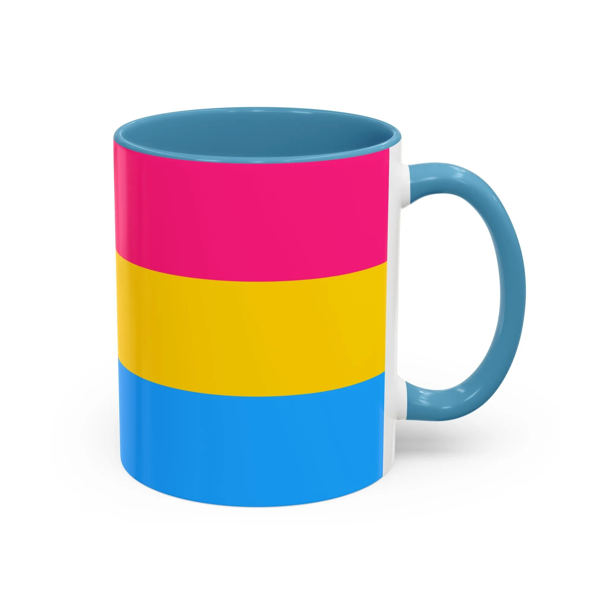 Pansexual Pride Colors Accent Coffee Mug - 11 & 15oz - Perfect for LGBTQ  Celebration