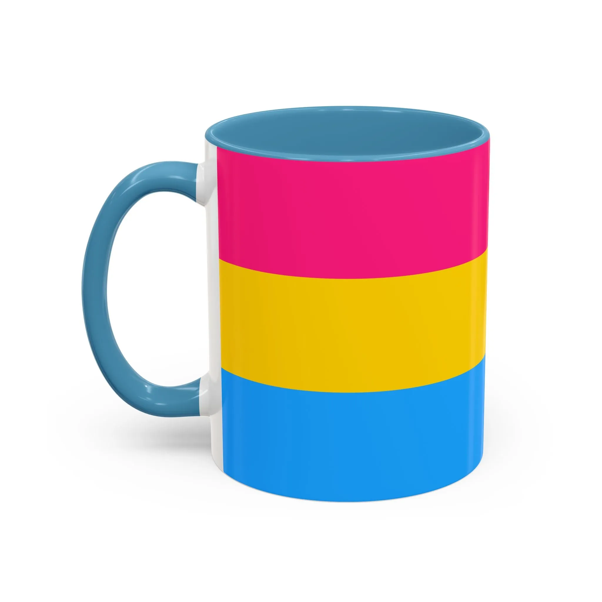 Pansexual Pride Colors Accent Coffee Mug - 11 & 15oz - Perfect for LGBTQ  Celebration