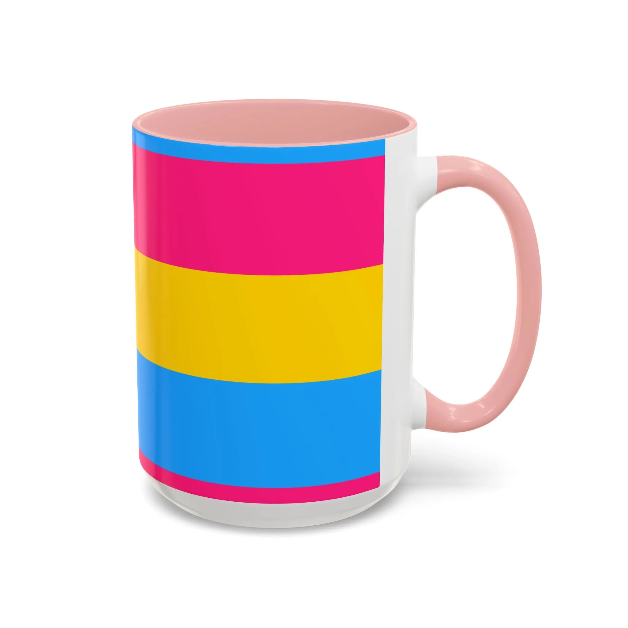 Pansexual Pride Colors Accent Coffee Mug - 11 & 15oz - Perfect for LGBTQ  Celebration