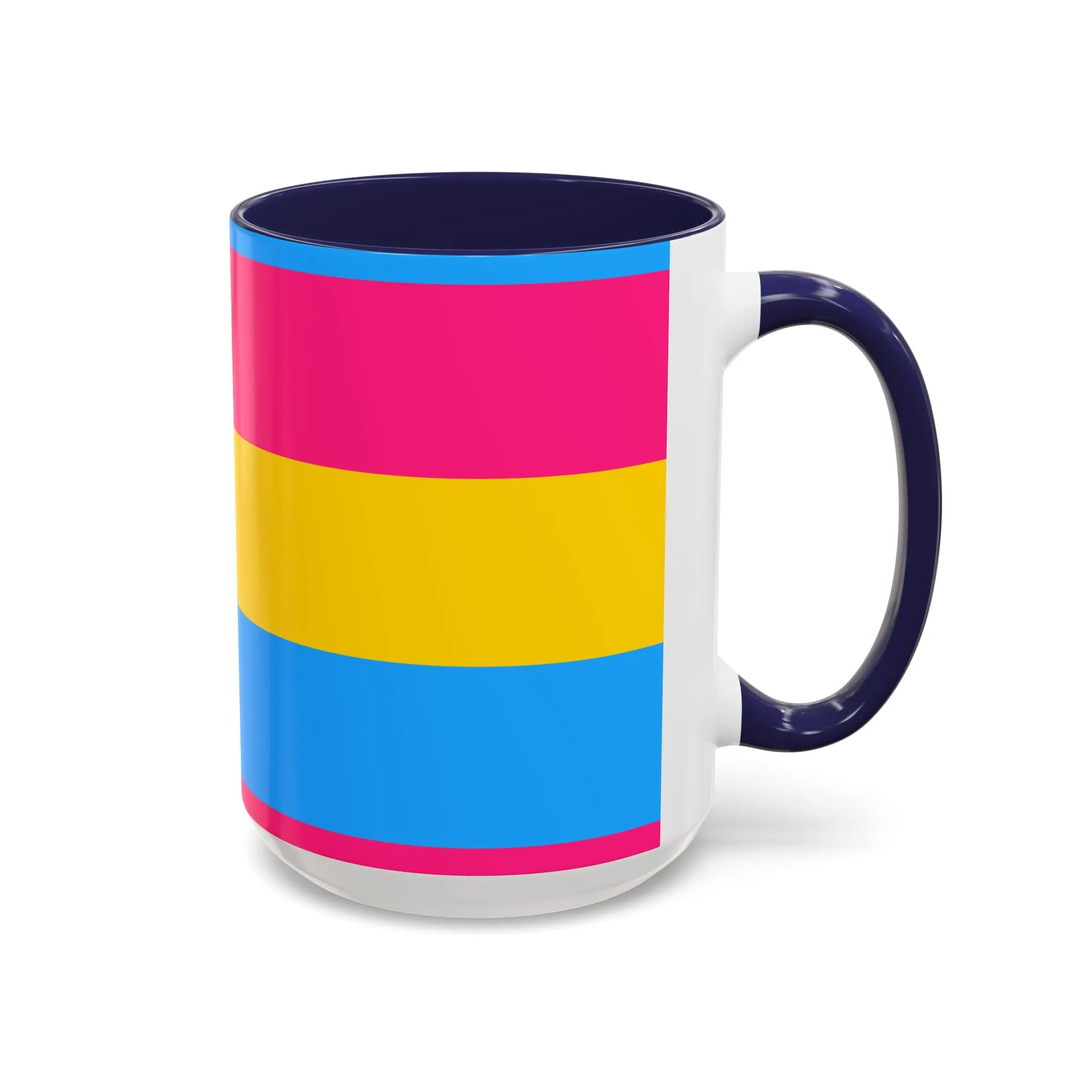 Pansexual Pride Colors Accent Coffee Mug - 11 & 15oz - Perfect for LGBTQ  Celebration