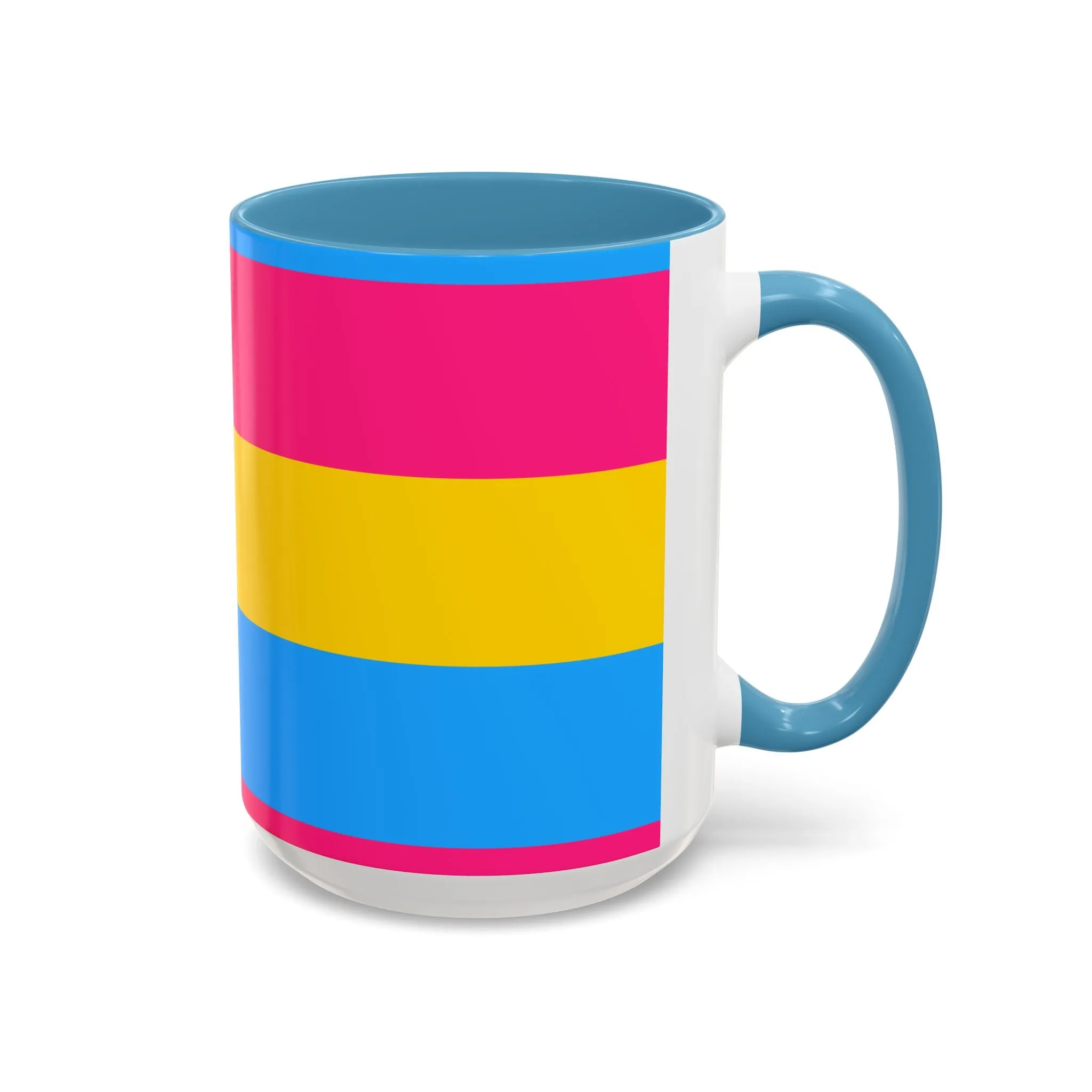 Pansexual Pride Colors Accent Coffee Mug - 11 & 15oz - Perfect for LGBTQ  Celebration