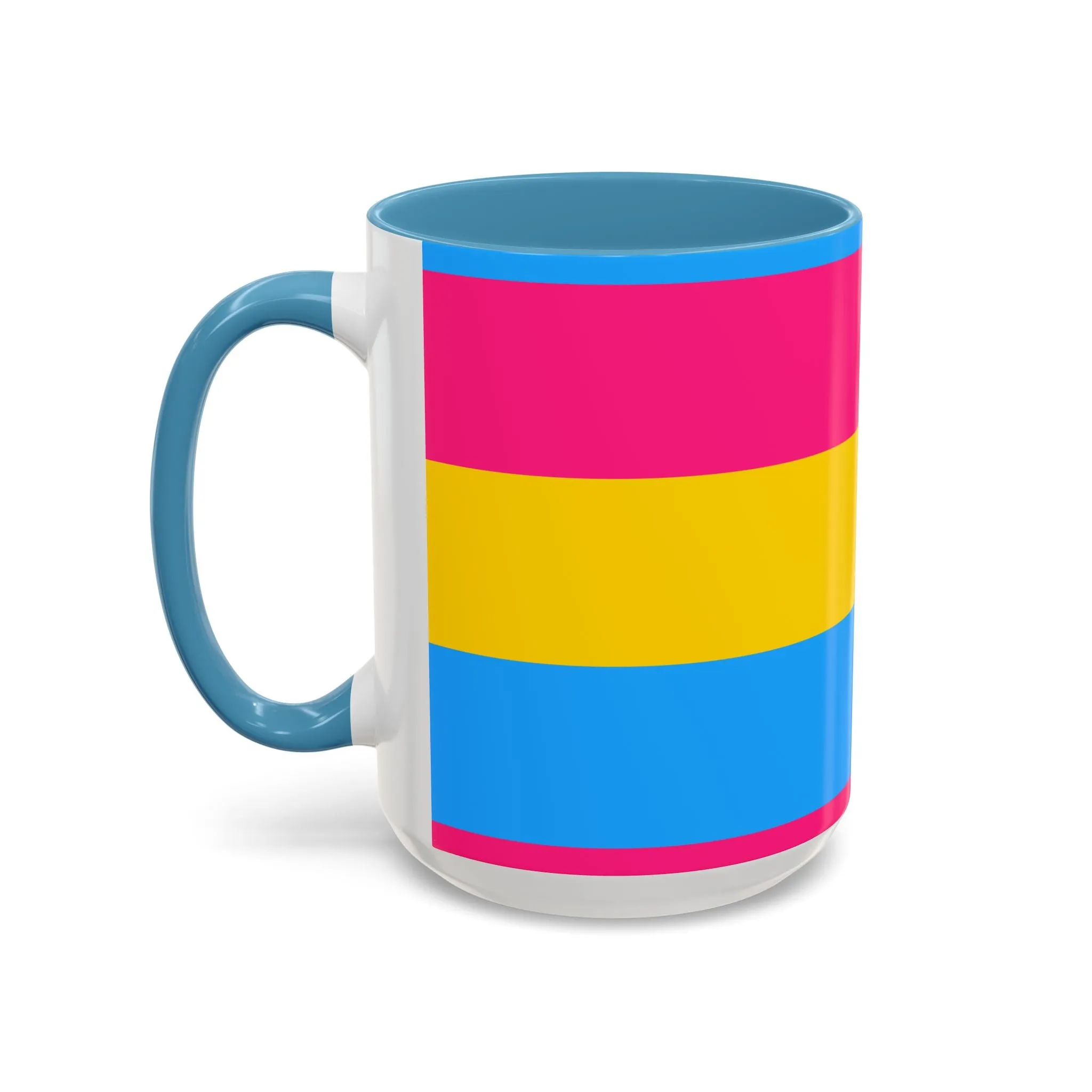 Pansexual Pride Colors Accent Coffee Mug - 11 & 15oz - Perfect for LGBTQ  Celebration