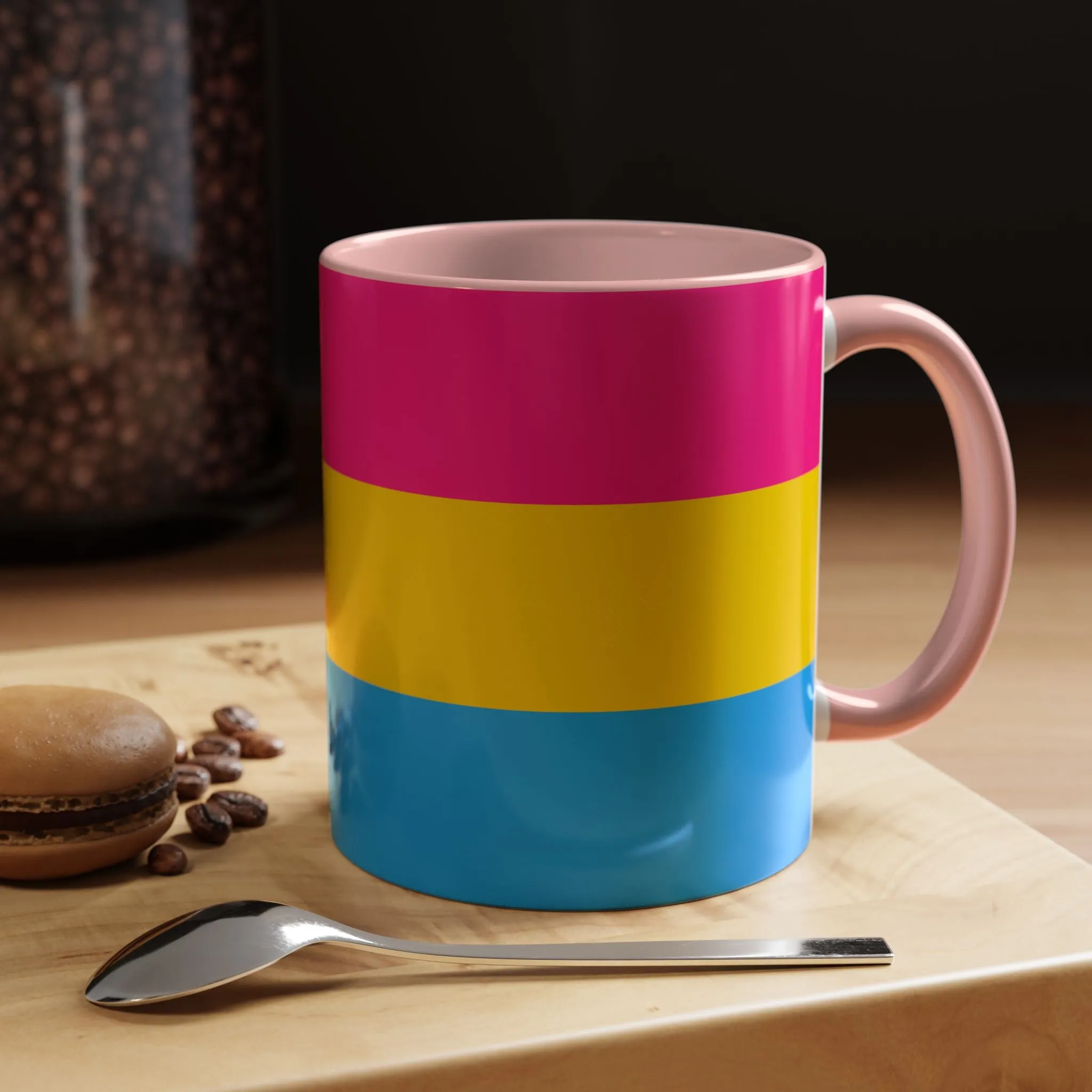 Pansexual Pride Colors Accent Coffee Mug - 11 & 15oz - Perfect for LGBTQ  Celebration