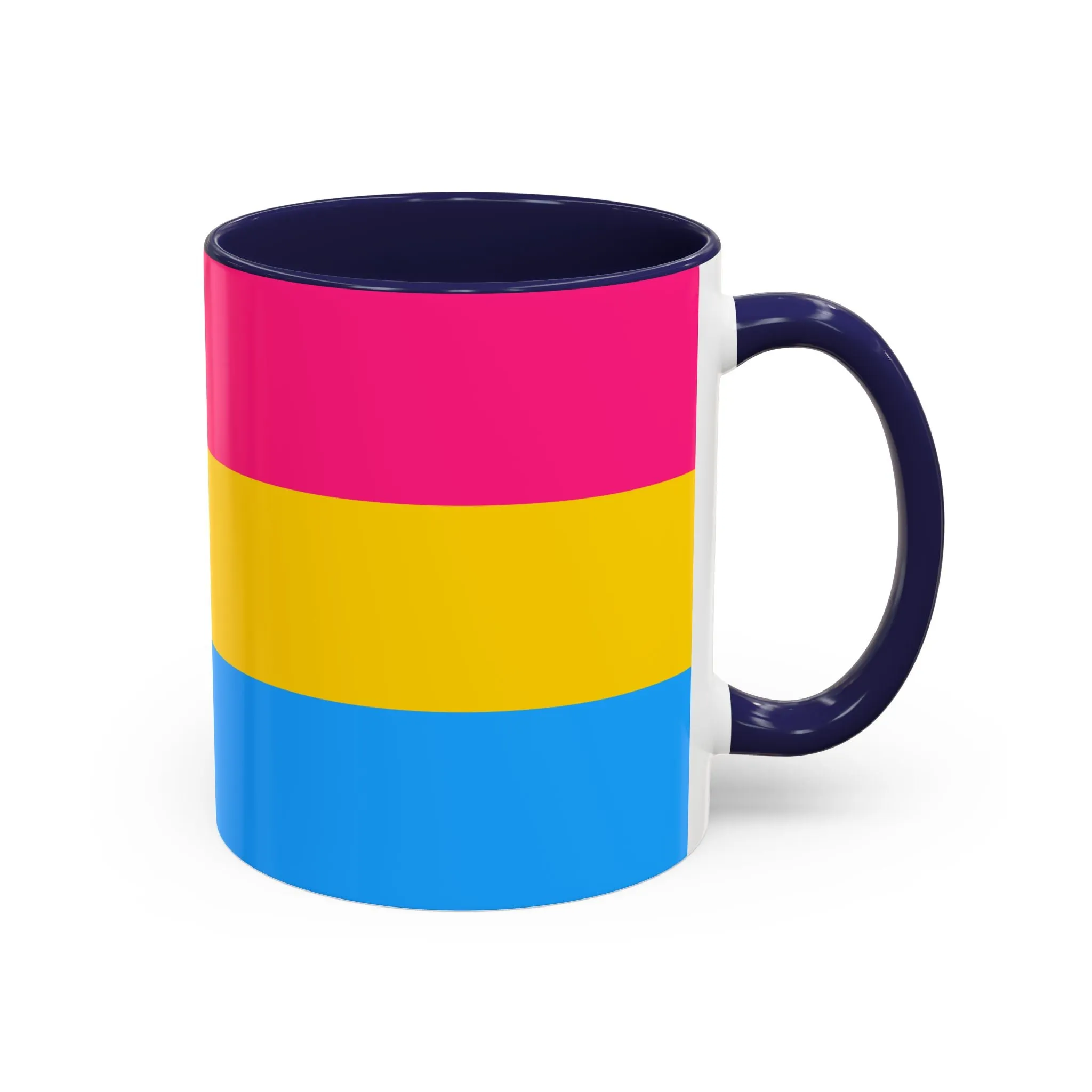 Pansexual Pride Colors Accent Coffee Mug - 11 & 15oz - Perfect for LGBTQ  Celebration