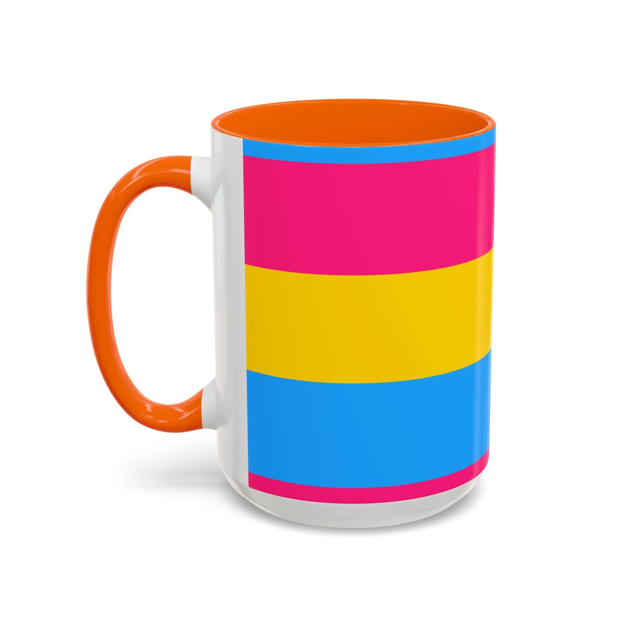 Pansexual Pride Colors Accent Coffee Mug - 11 & 15oz - Perfect for LGBTQ  Celebration