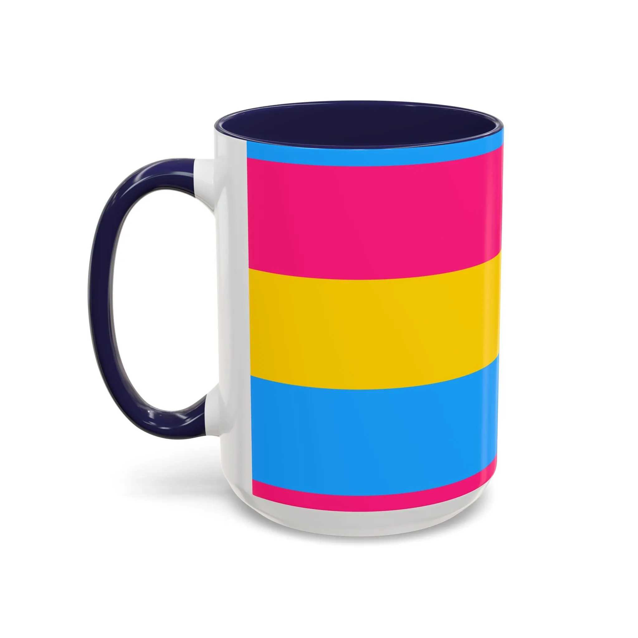 Pansexual Pride Colors Accent Coffee Mug - 11 & 15oz - Perfect for LGBTQ  Celebration