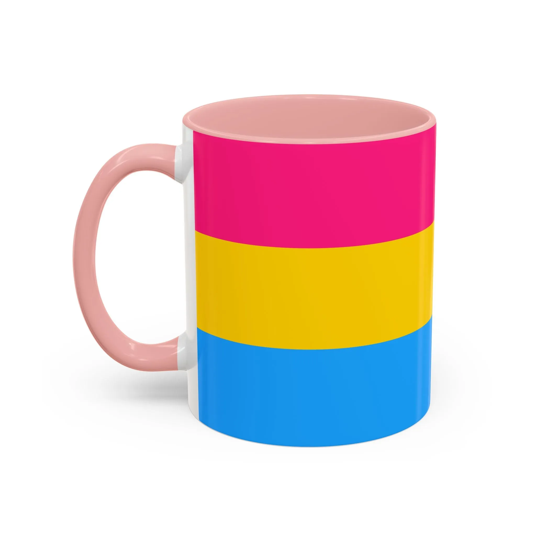 Pansexual Pride Colors Accent Coffee Mug - 11 & 15oz - Perfect for LGBTQ  Celebration