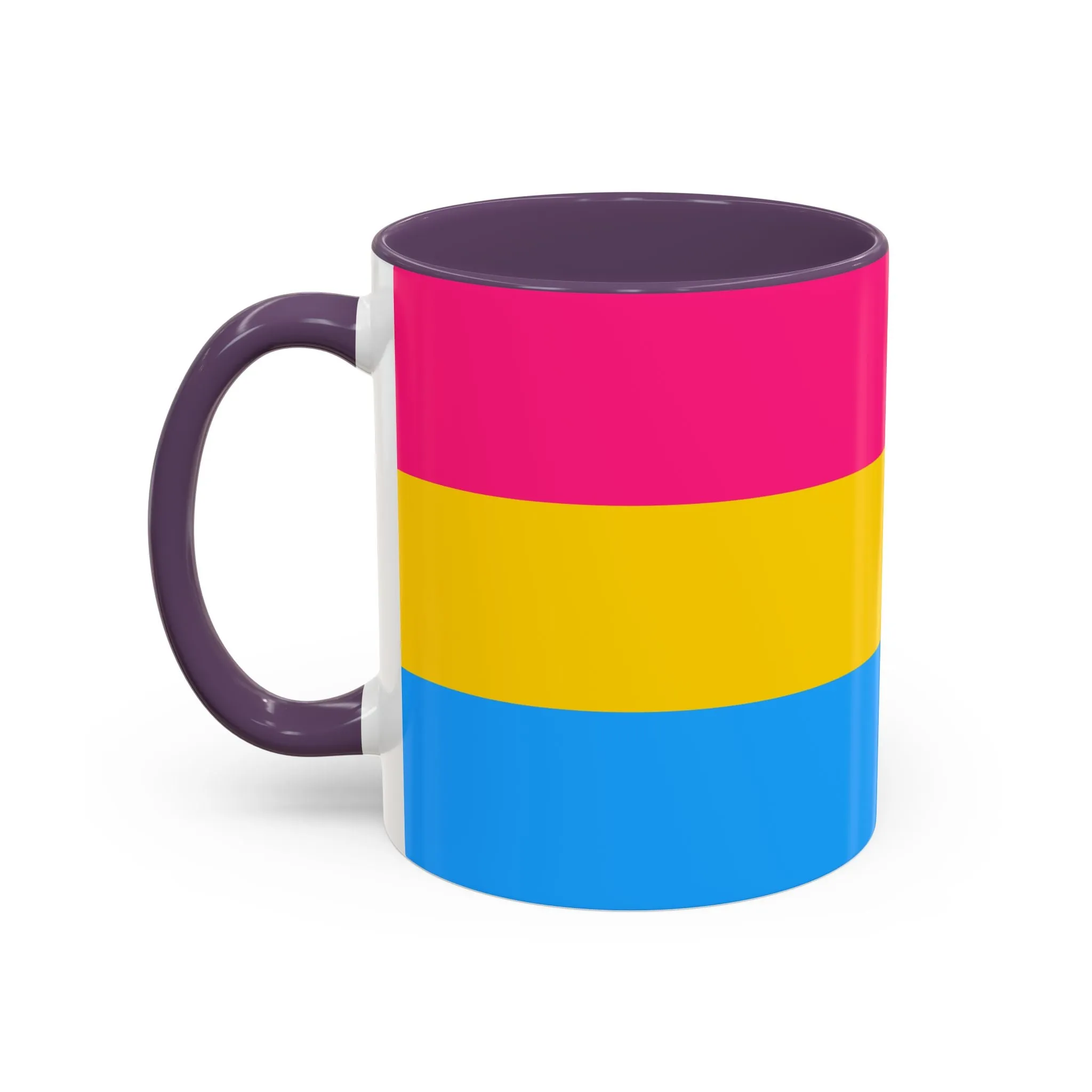 Pansexual Pride Colors Accent Coffee Mug - 11 & 15oz - Perfect for LGBTQ  Celebration