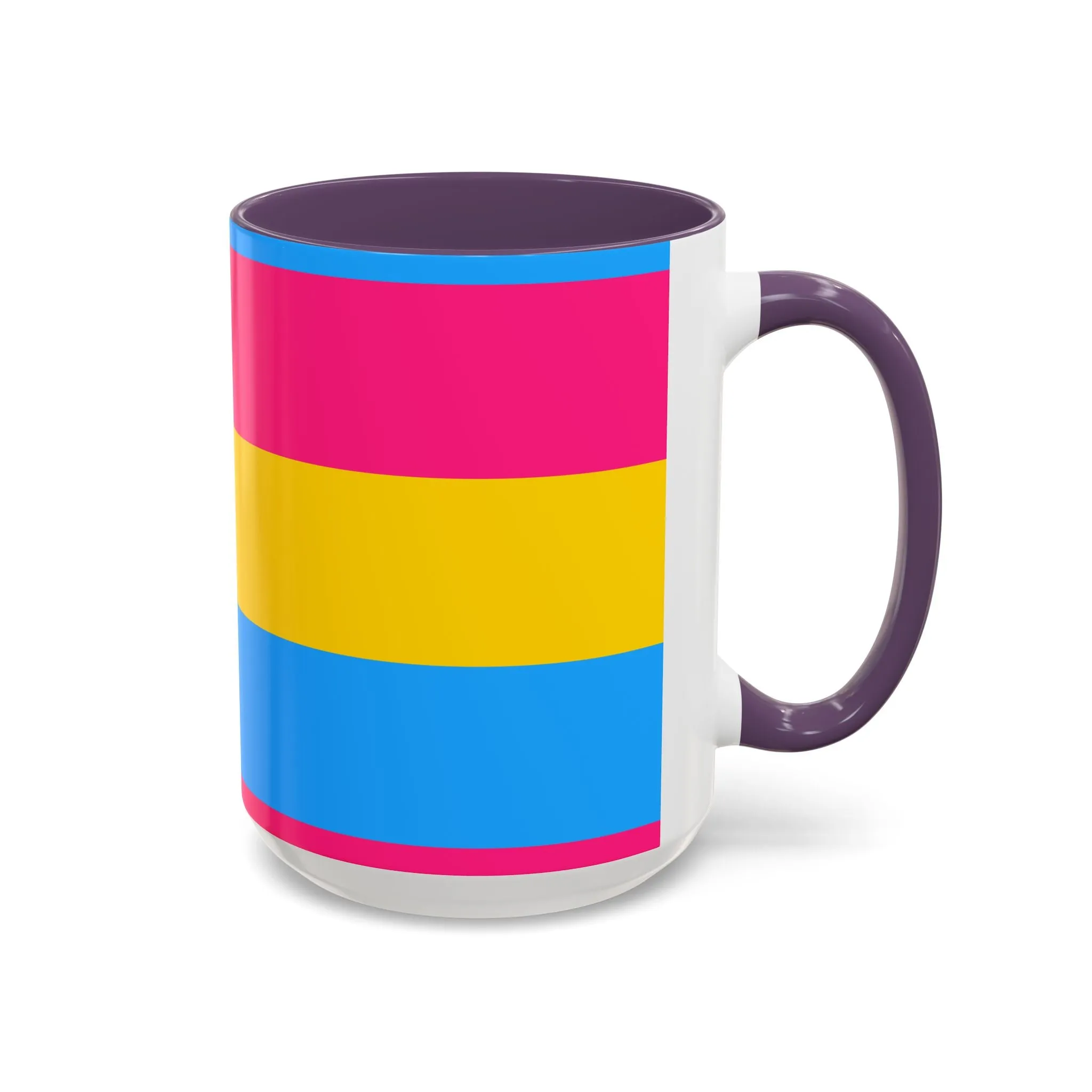 Pansexual Pride Colors Accent Coffee Mug - 11 & 15oz - Perfect for LGBTQ  Celebration