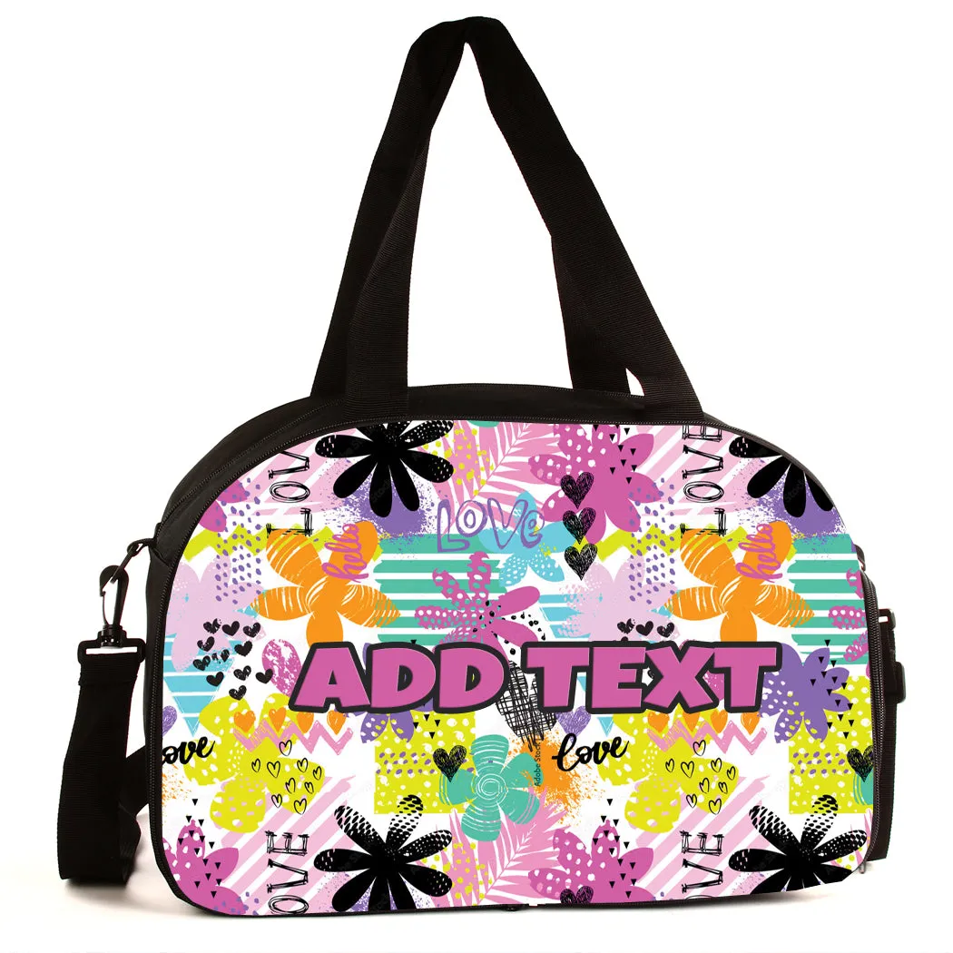 Personalized Backpacks, Lunch Bags, Duffel Bags, or Water Bottles with Full-Color - Flower Love