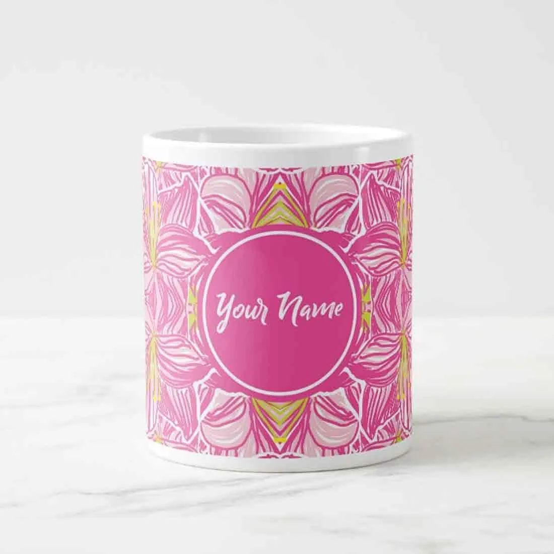 Personalized Coffee Mug Printing - Pink Floral