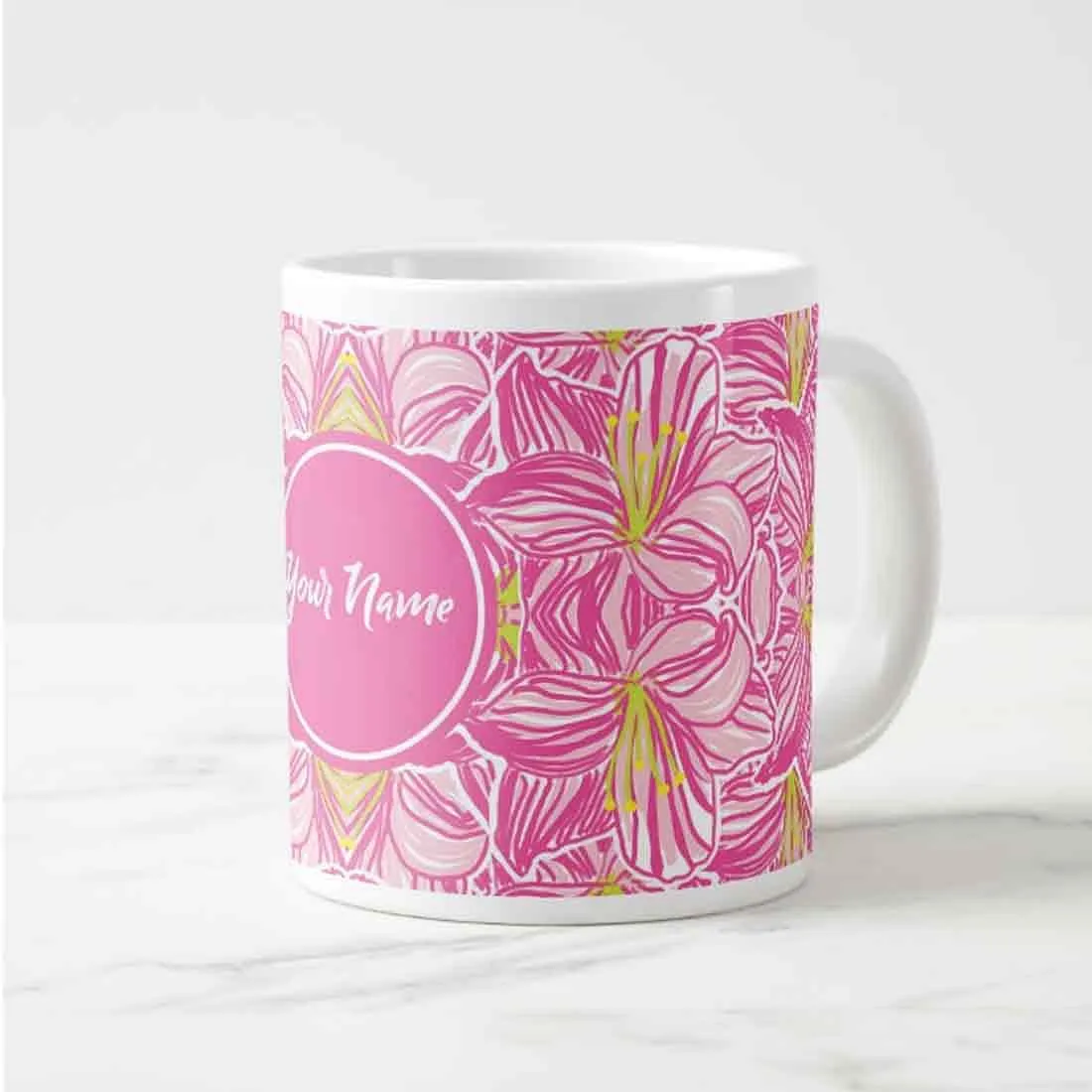 Personalized Coffee Mug Printing - Pink Floral