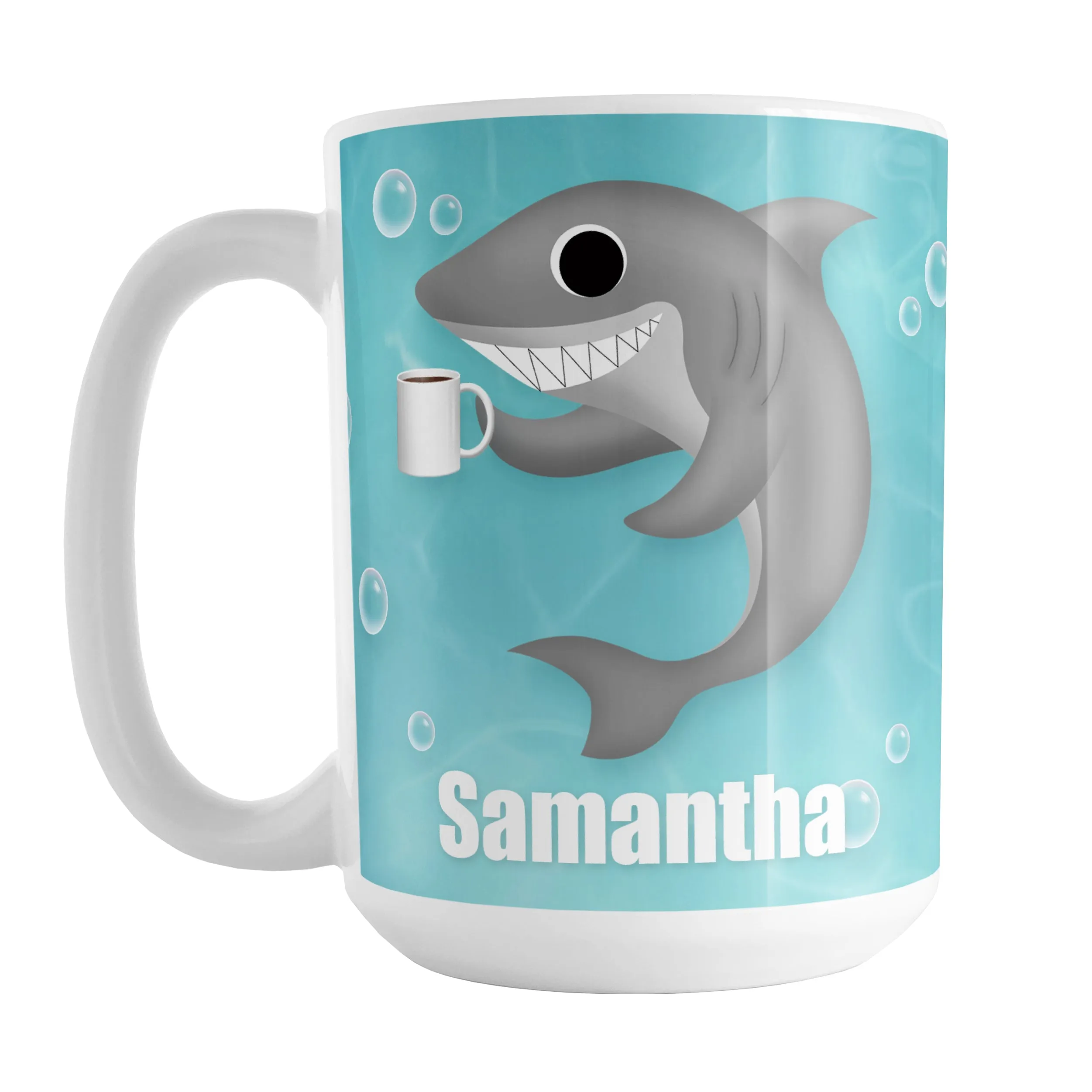 Personalized Cute Underwater Coffee Shark Mug