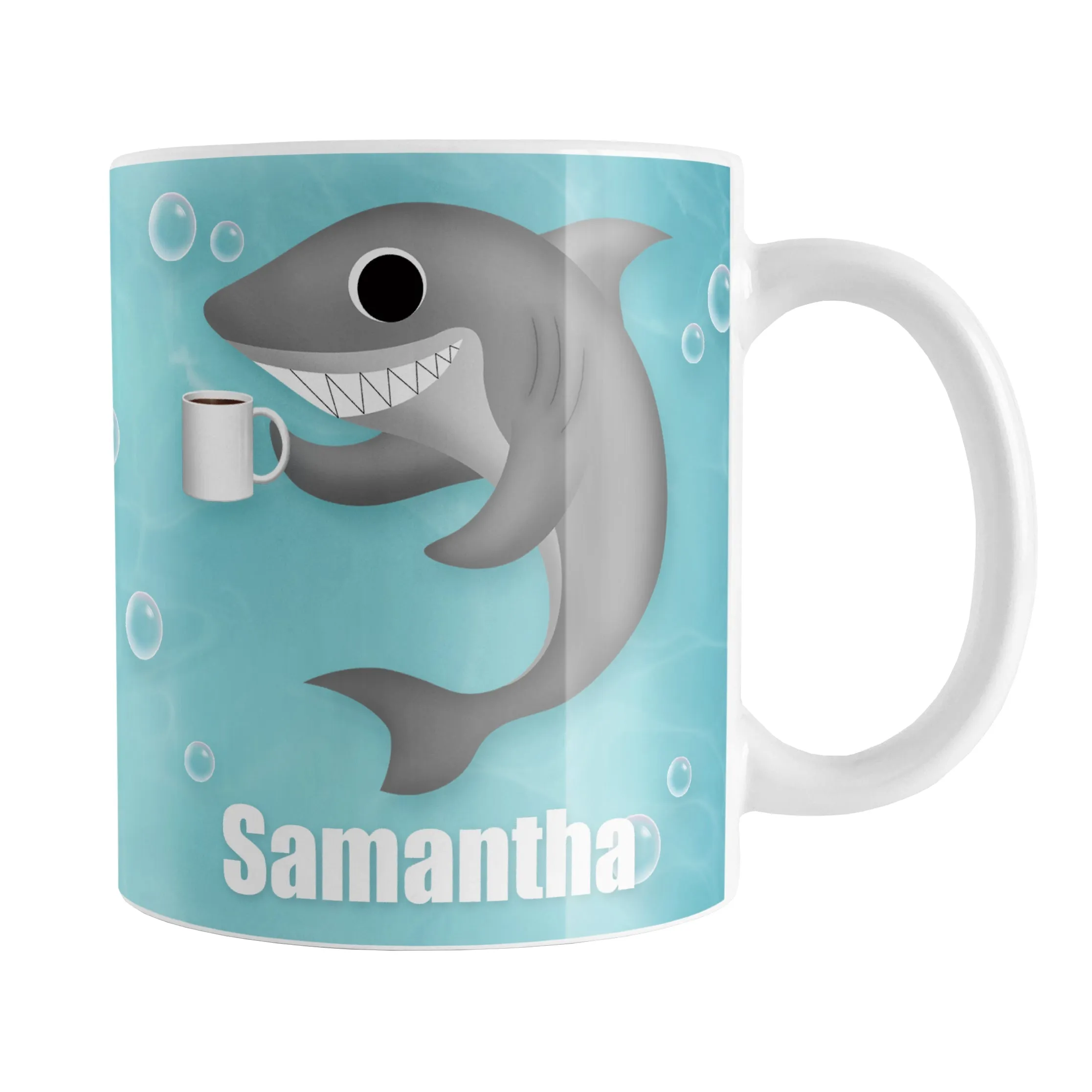 Personalized Cute Underwater Coffee Shark Mug