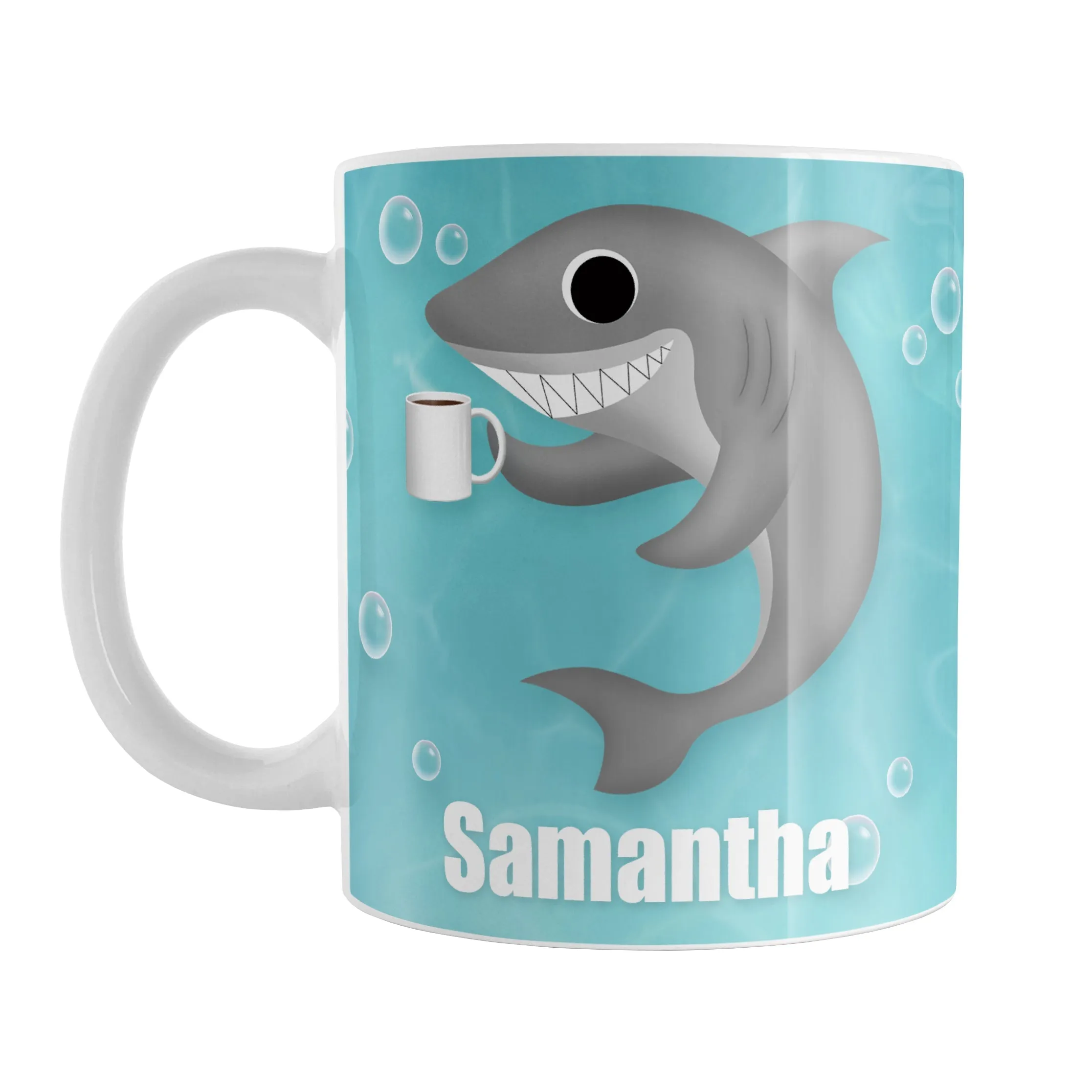 Personalized Cute Underwater Coffee Shark Mug