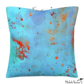 Printed Velvet Pillow Cloudy Sapphire 20x20