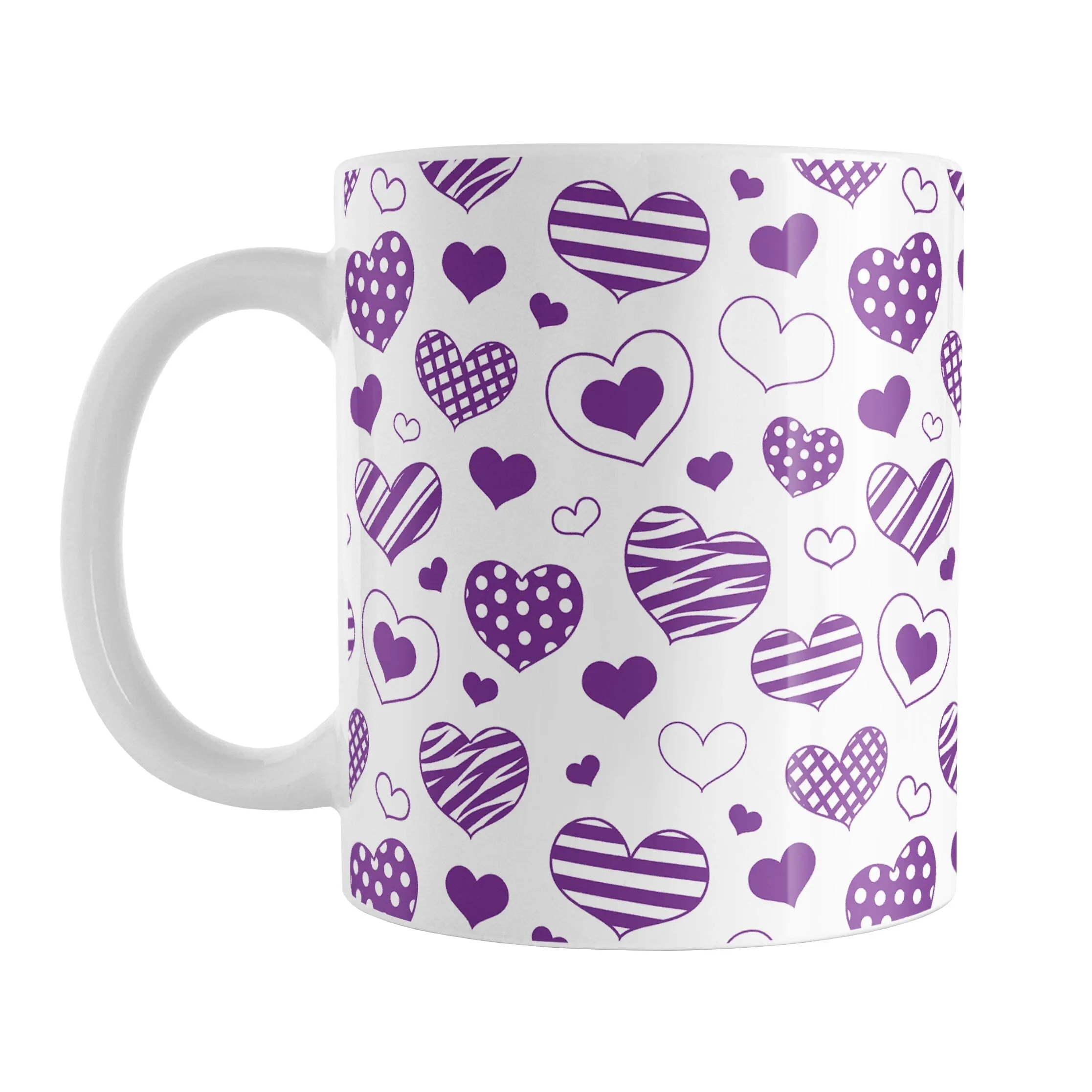 Purple Heart Doodles Mug