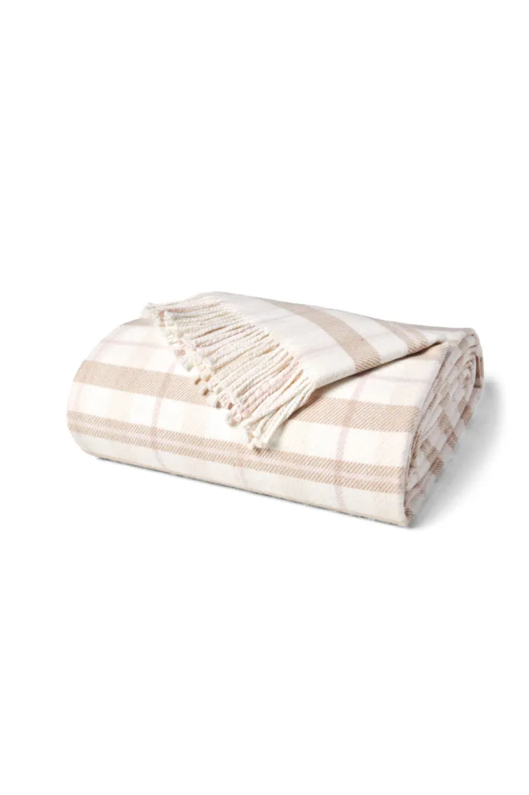 Queen Plaid Throw Blanket - SUGAR PLAID