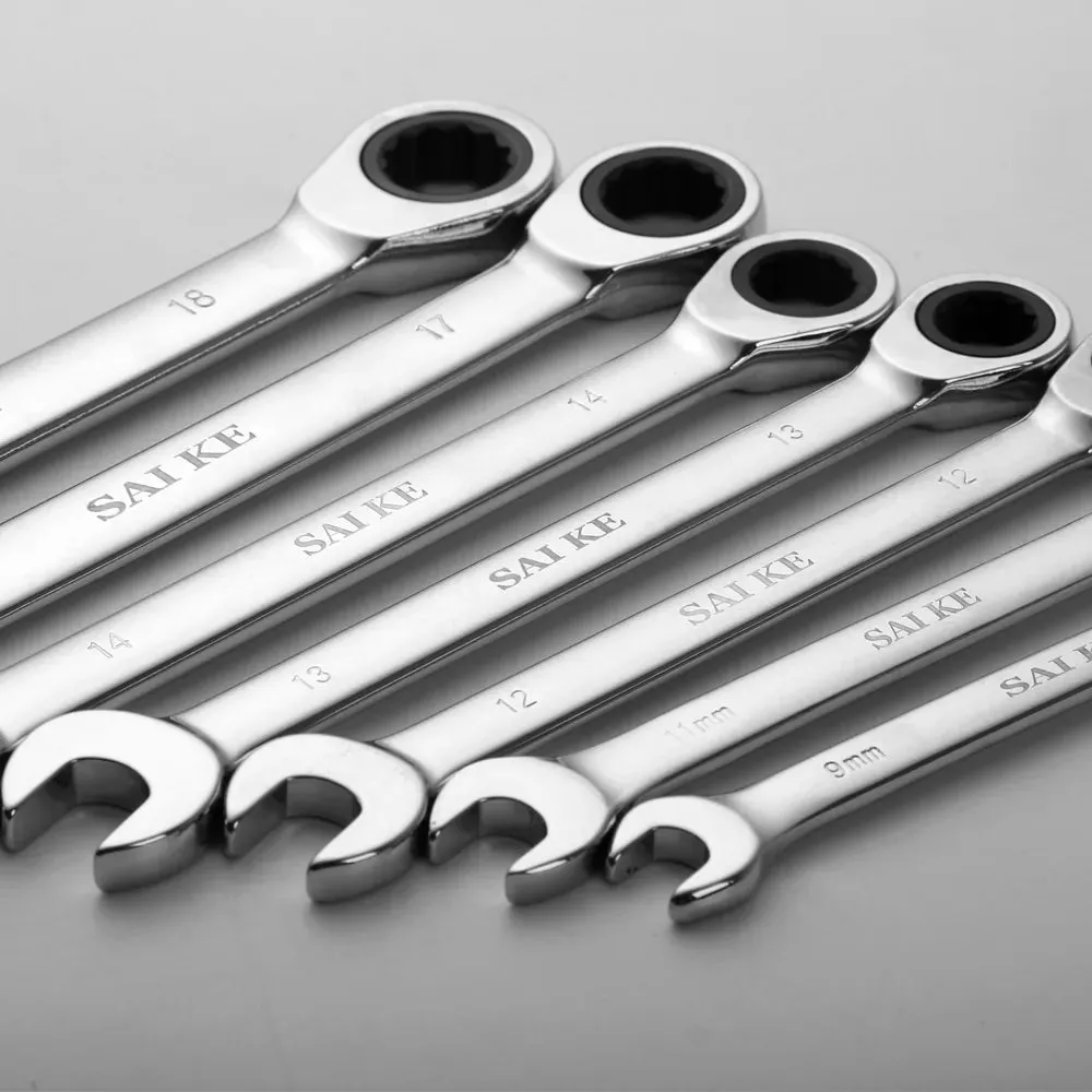 Ratchet Combination Metric Wrench Set Hand Tools Torque Gear Socket Nut Tools a set of key