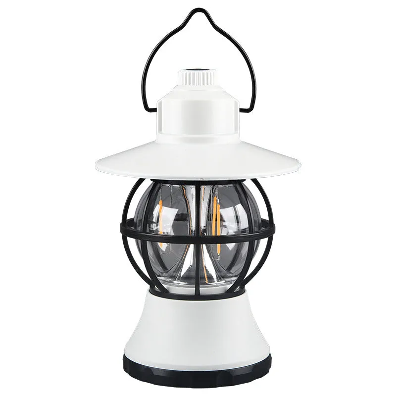 Retro Camping Lantern Portable Multi-function Waterproof Outdoor Lighting Lamp