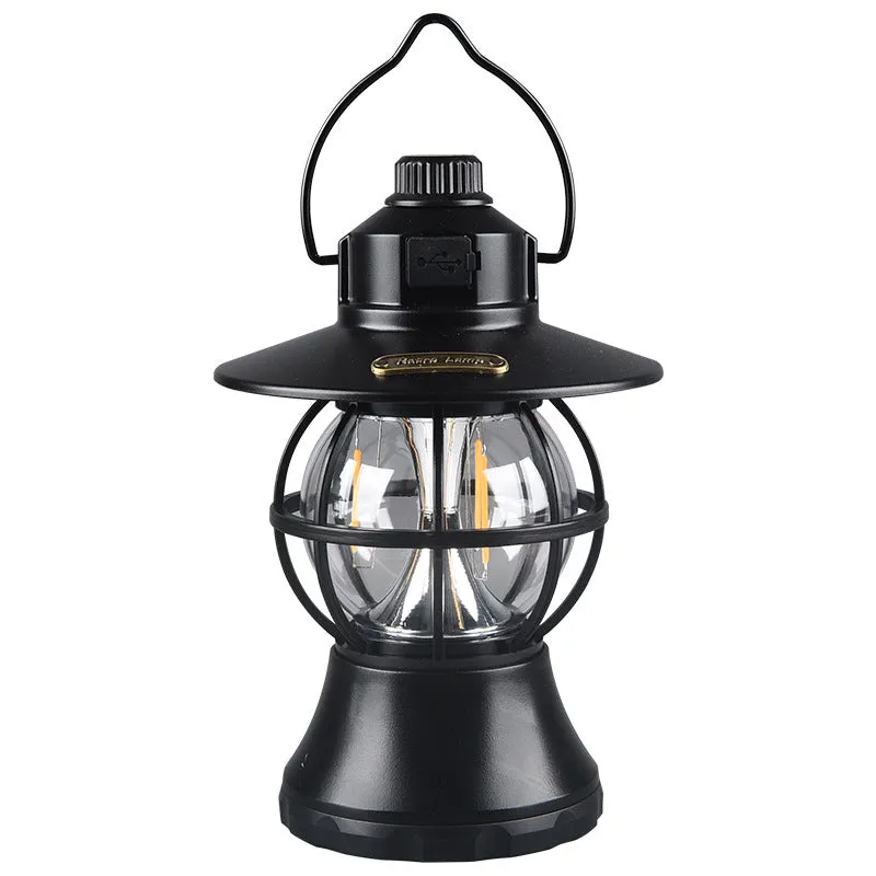 Retro Camping Lantern Portable Multi-function Waterproof Outdoor Lighting Lamp