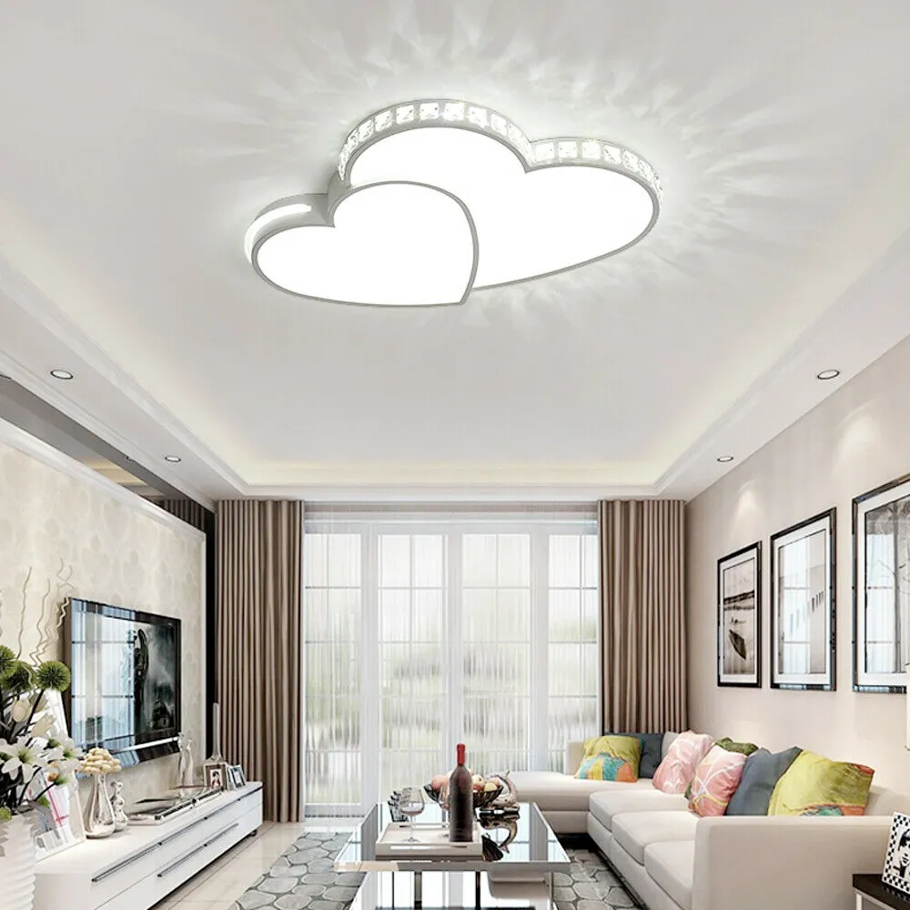 Romantic Double Heart Shaped Ceiling LED Light Fixture