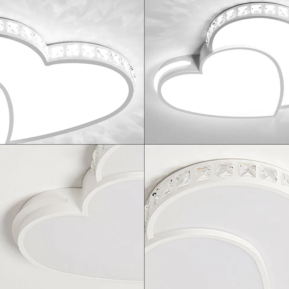 Romantic Double Heart Shaped Ceiling LED Light Fixture