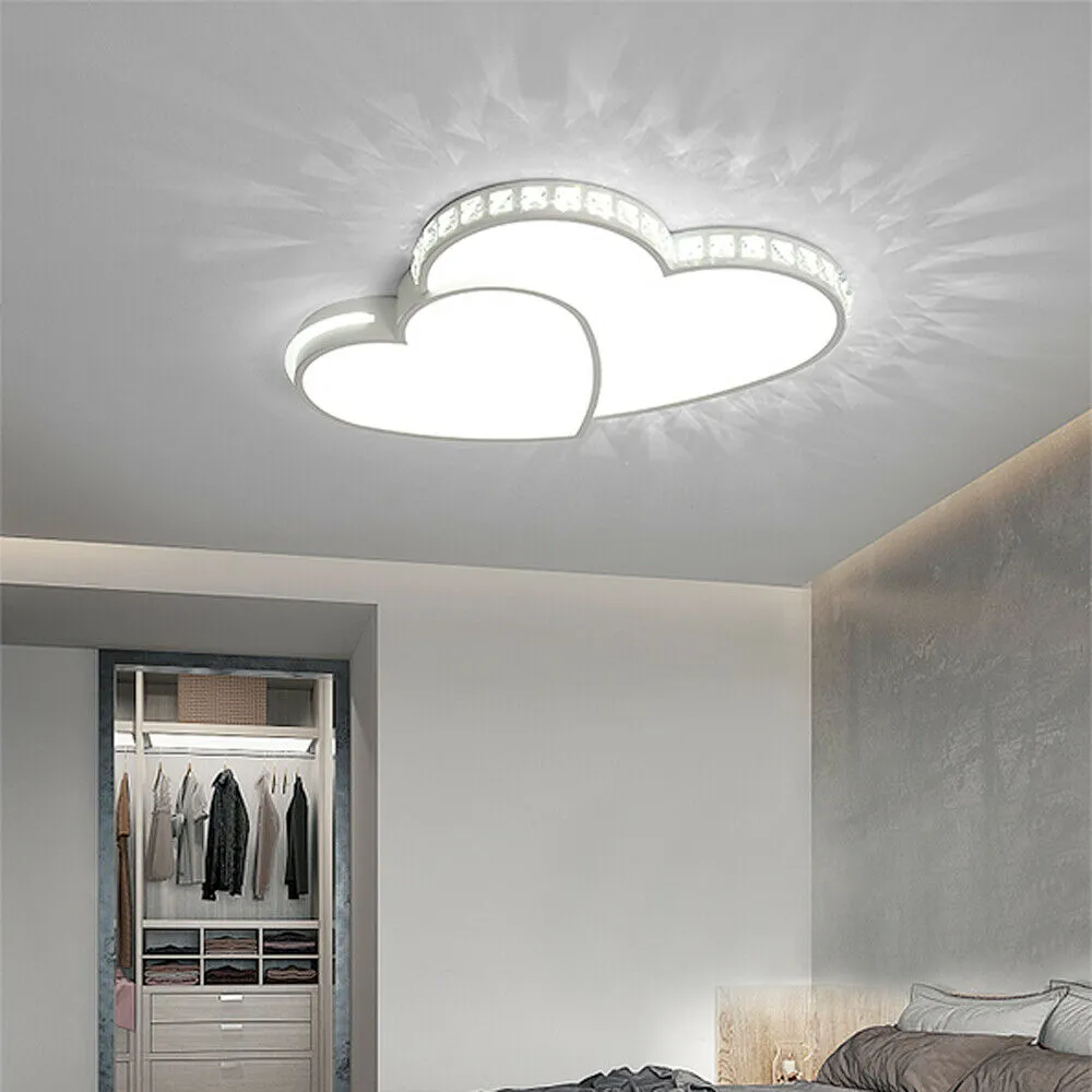 Romantic Double Heart Shaped Ceiling LED Light Fixture